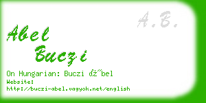 abel buczi business card